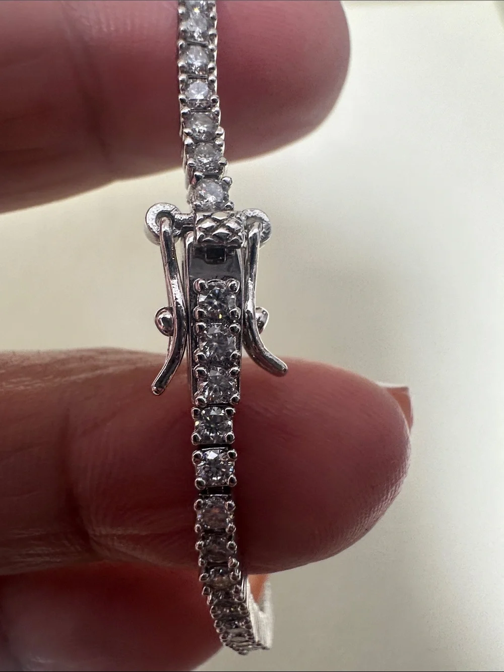 Classic Silver Tennis Bracelet with Moissanite Diamonds - Women's Jewelry